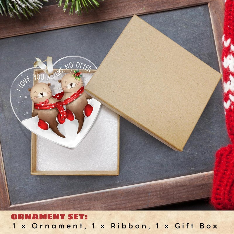 TEEBIM Couple Gifts - Couple Christmas Ornament 2025 - Couples Gifts for Him, Her - Christmas Ornaments for Boyfriend, Girlfriend, Husband, Wife - Gift Ideas for Couples - Acrylic Ornament - Image 3